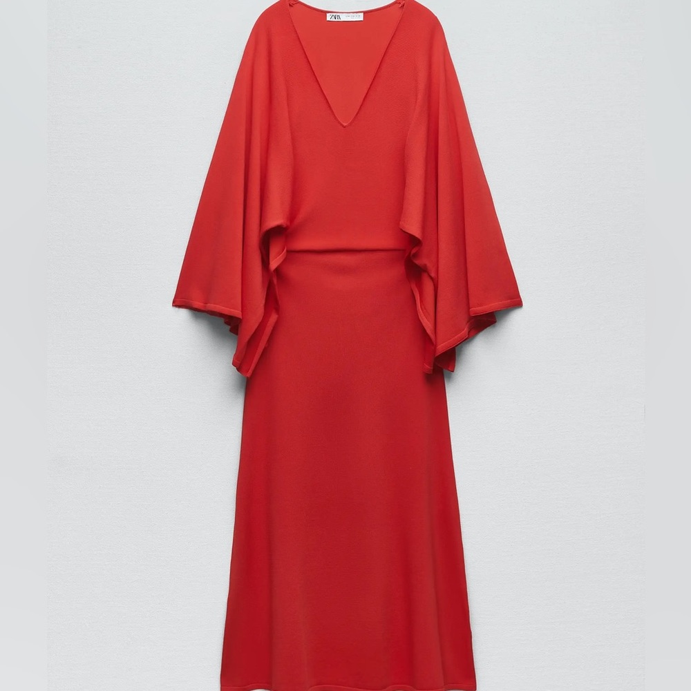 Zara Cape Sleeve Knit Dress - Picture 1 of 11